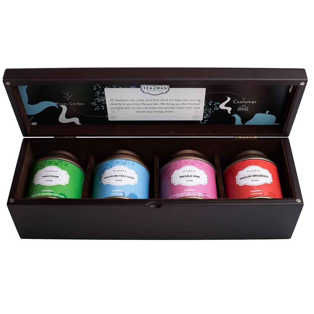 4 partition gift box - Shop-Teas-Online-TeaSwan