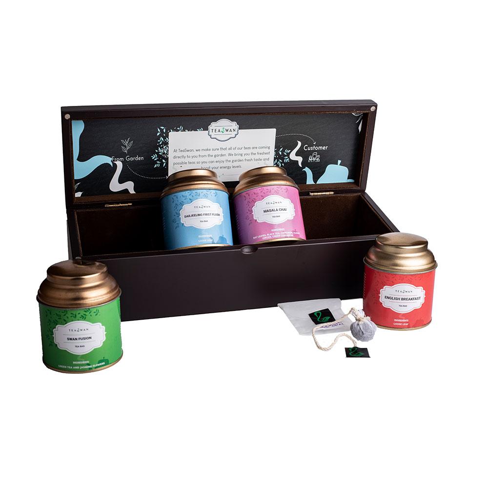 4 partition gift box - Shop-Teas-Online-TeaSwan