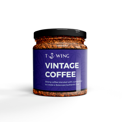T-S-WING Original Vintage Instant Coffee Powder (50g) | 100% Arabica | Freeze-Dried | No Added Sugar | No Chicory | Makes 25 Cups | Aromatic, and Luxuriously Smooth