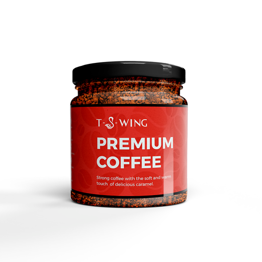 T-S-WING Premium Instant Coffee Blend - 100% Original | Agglomerated Coffee | 50Gm | Unmatched Smooth Aroma for Hot and Cold Brews | Make Café Style Hot or Cold Coffee, Cappuccino, Espresso, Latte at Home