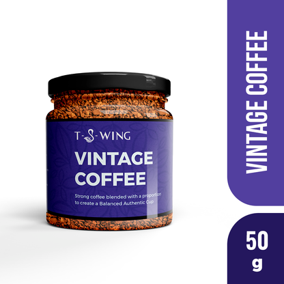 T-S-WING Original Vintage Instant Coffee Powder (50g) | 100% Arabica | Freeze-Dried | No Added Sugar | No Chicory | Makes 25 Cups | Aromatic, and Luxuriously Smooth